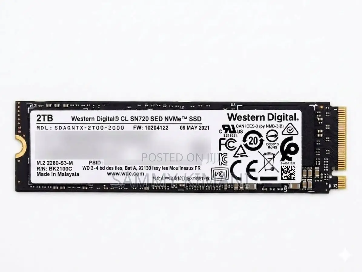 Western Digital Sn720 2tb Nvme M.2 Ssd (Cl / Pc) - Flash Sale