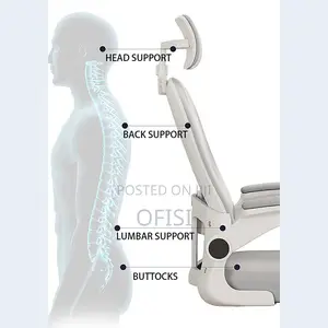 Office Chair; White Ergonomic Office Seat