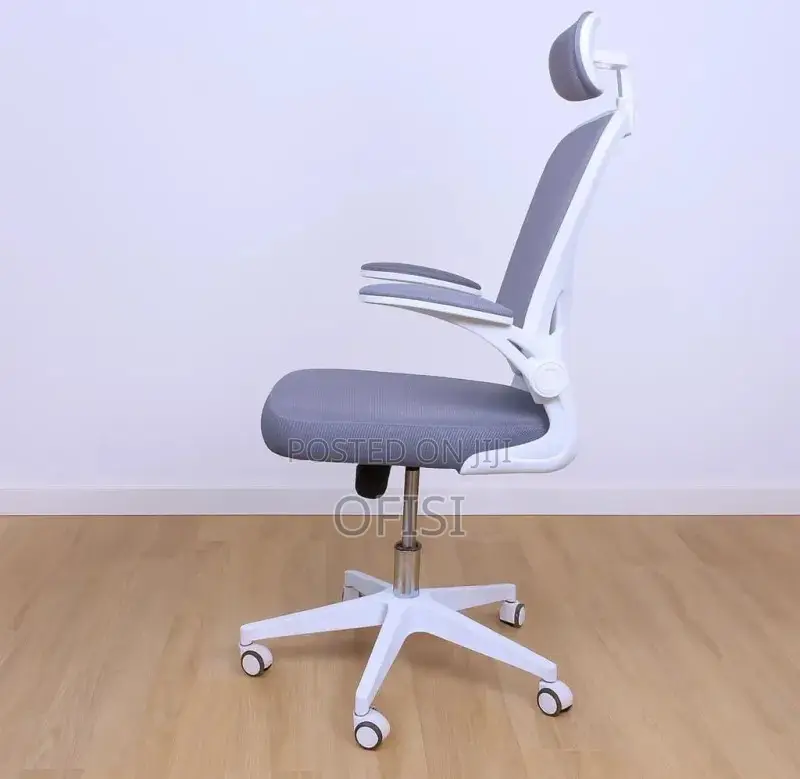 Office Chair; White Ergonomic Office Seat
