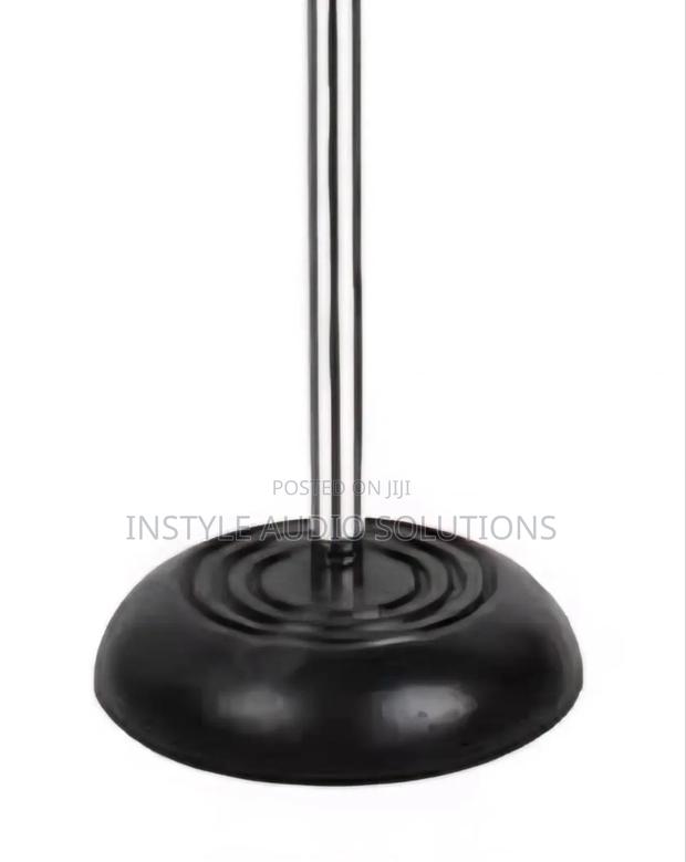 High-Quality Metallic Aluminum Bass Microphone Adjustable Stand - thumbnail 2