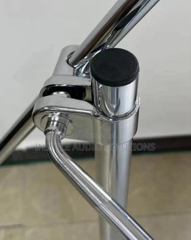 High-Quality Metallic Aluminum Bass Microphone Adjustable Stand - thumbnail 3