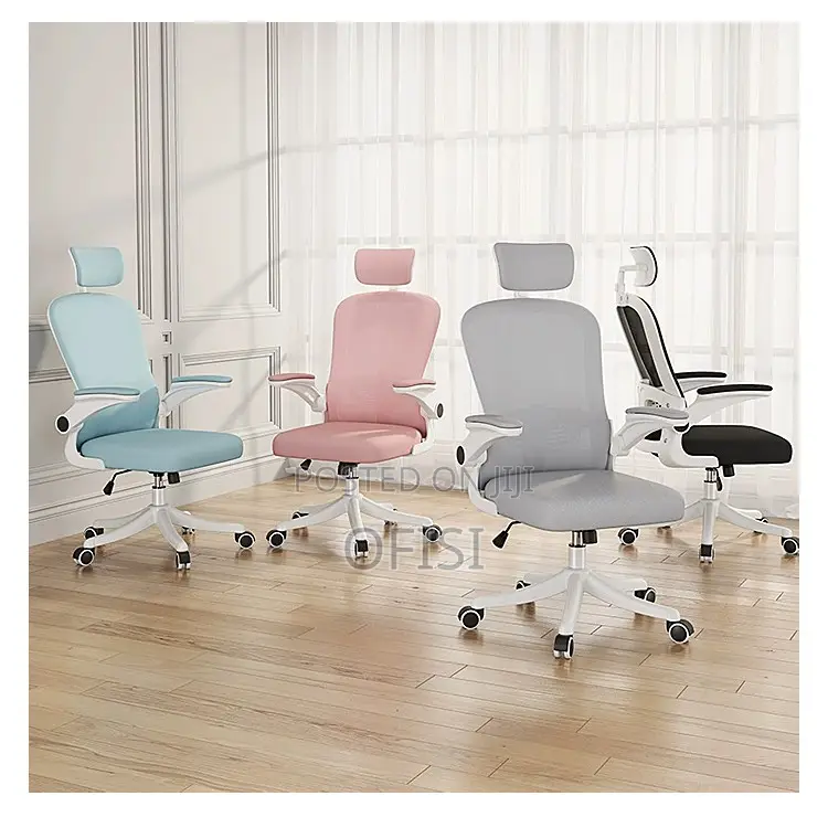 Office Chair; White Ergonomic Office Seat