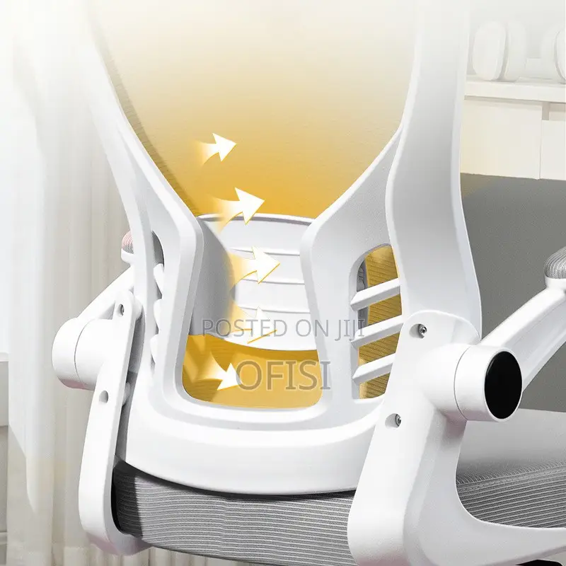 Office Chair; White Ergonomic Office Seat
