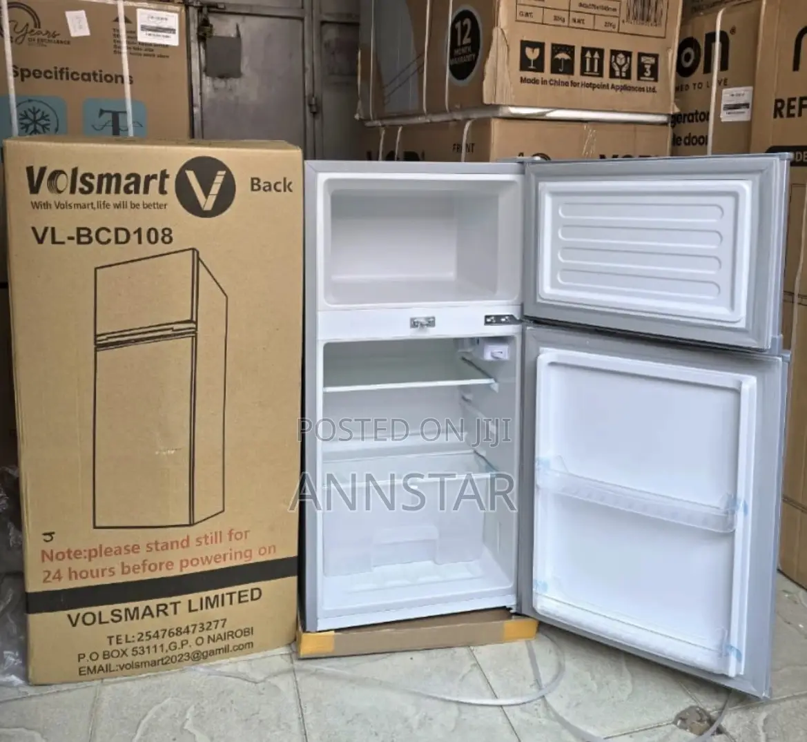 Volsmart 108litres Double Door Fridge
