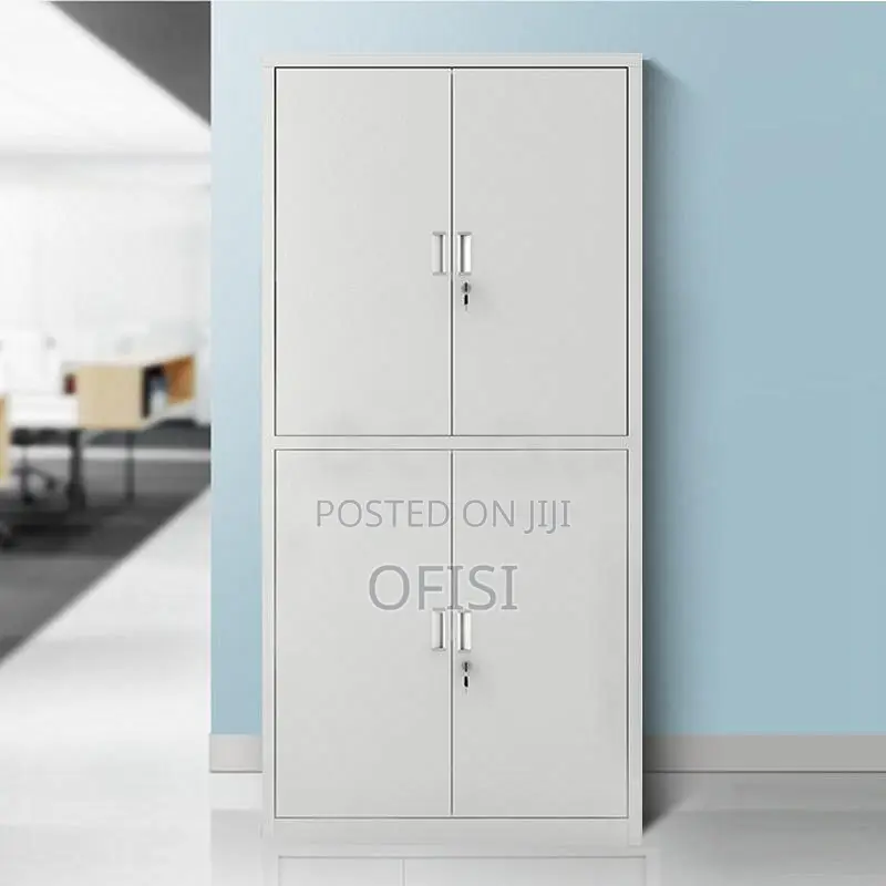 Office Cabinet; 4 Door Metallic Office Cabinet With 4 Shelves