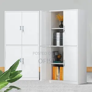 Office Cabinet; 4 Door Metallic Office Cabinet With 4 Shelves