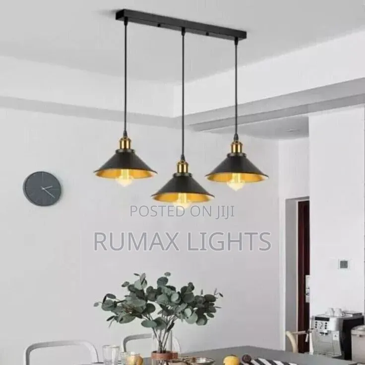 Vintage Industrial 3-Way Pendant Light
