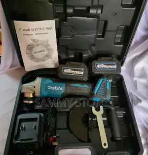 Makita 198v Cordless Angle Grinder Kit With 2 Batteries, Charger