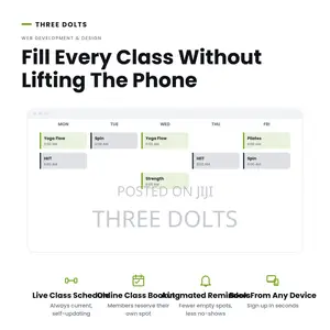 Gym Fitness Studio Website With Class Booking