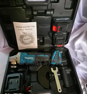 Makita Cordless Angle Grinder 198v Power Tool Kit With Accessories
