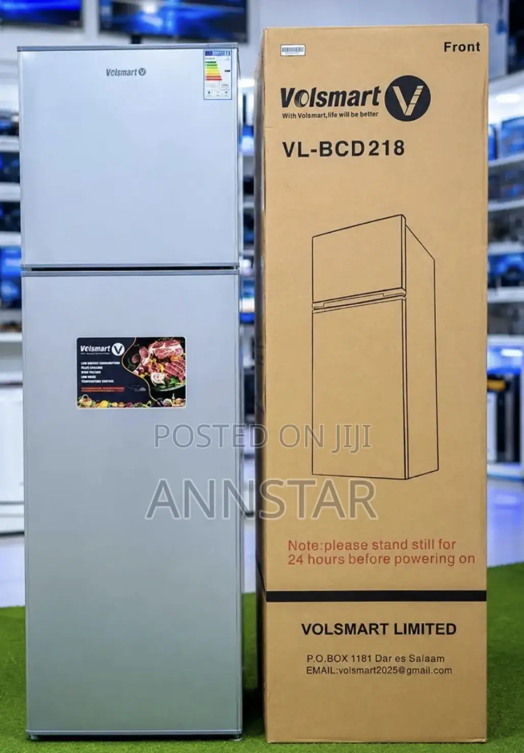Volsmart 218litres Double Door Fridge