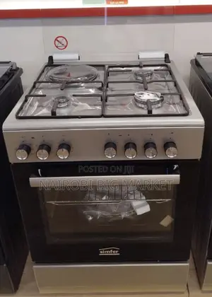 60*60 Von Simfer 3+1 Standing Cooker With Gas Sensor and Food Warmer