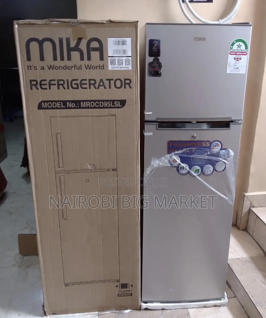 Mika 168 Litres Double Door Refrigerator