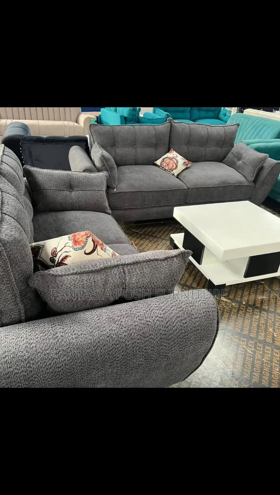 Grey 3+2 Seater Sofa Set
