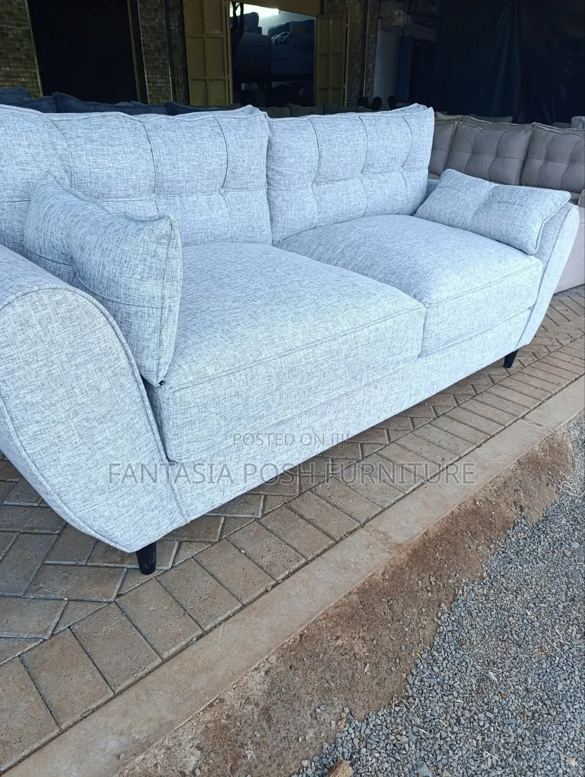 White/Grey/Cream 2 Seater Sofa+ Free Delivery