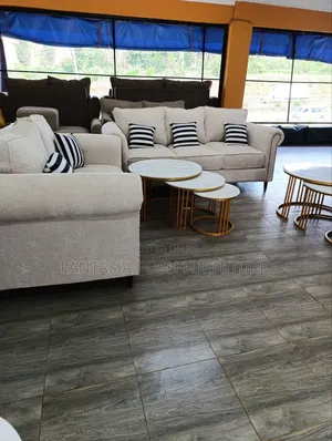 Cream Sofa Set of 3-Seater and 2-Seater