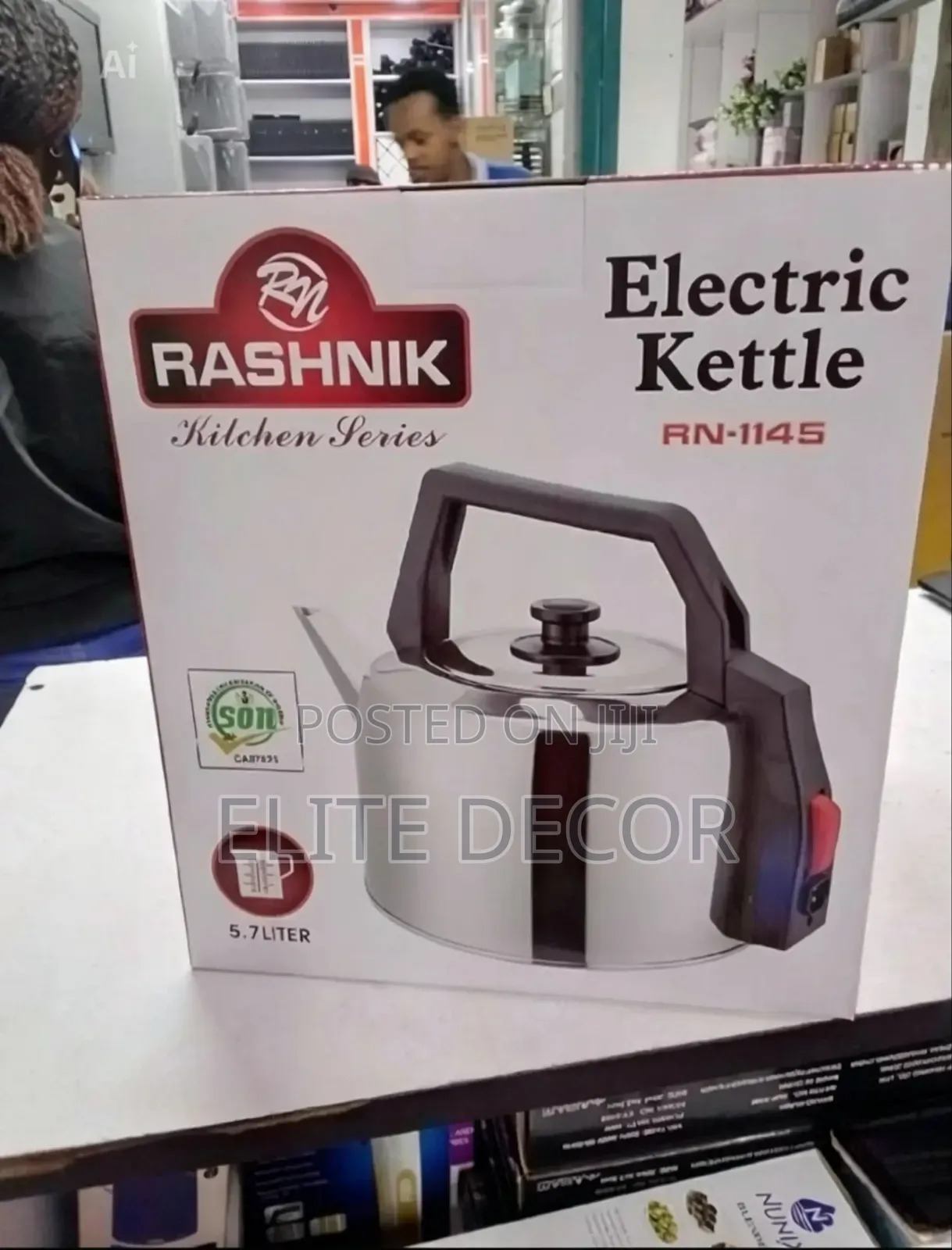 Rashnik Traditional Electric Kettle* *Capacity 5.7 Litres Cordless