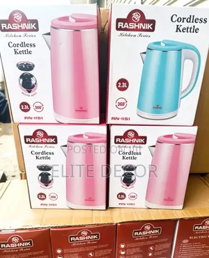 Rashnik Electric Kettles Capacity:2.3 L
-1500 W Fast Boil Water