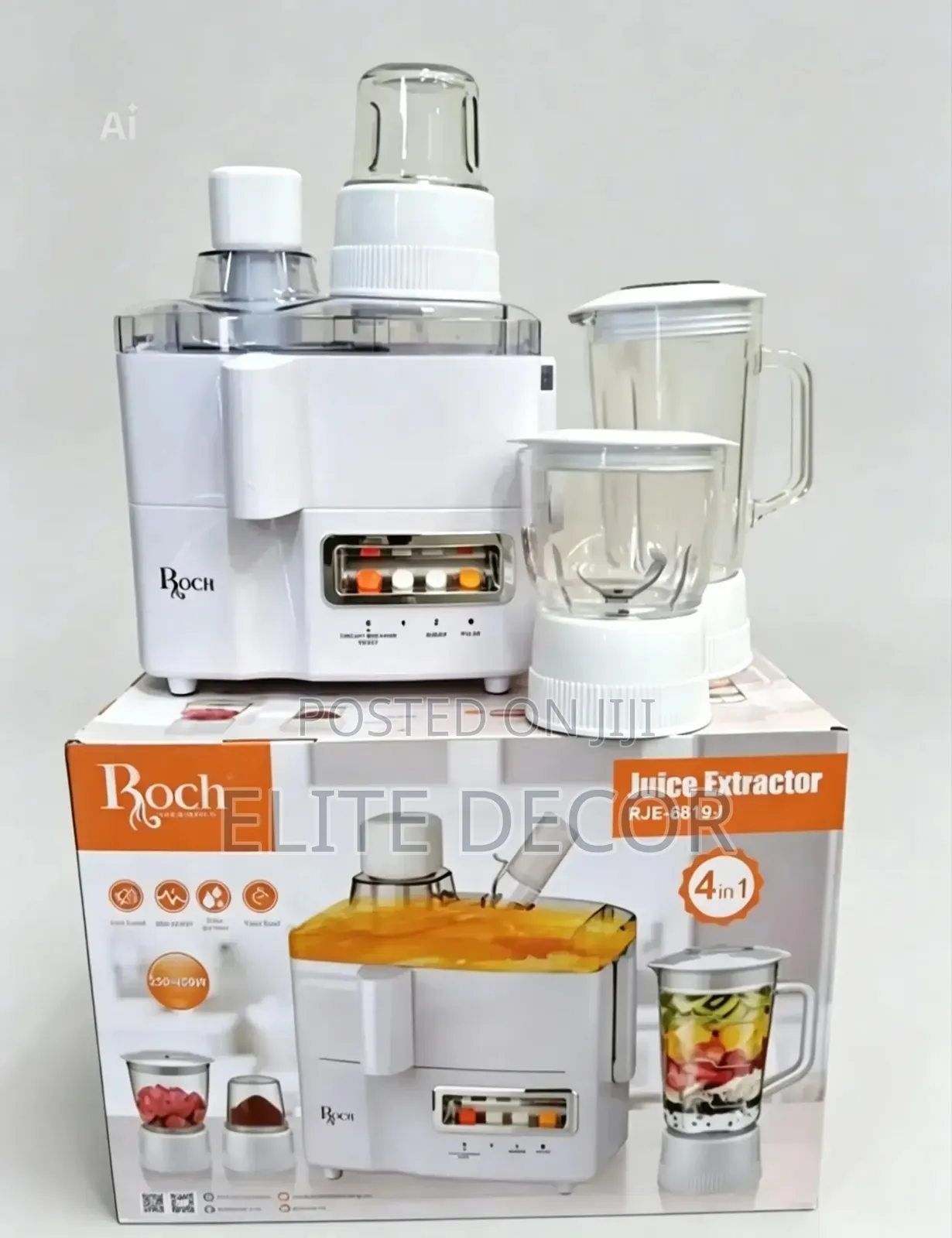 Roch 4 in 1 Juicer -Blender-Grinder and Mill Food Processor