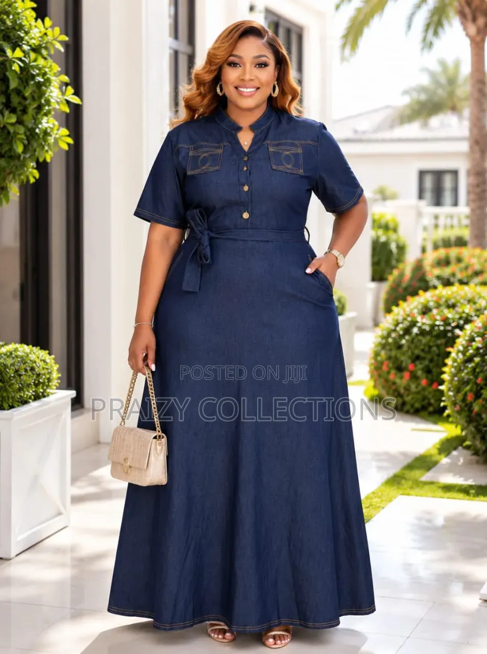 Classic Denim Maxi Dress