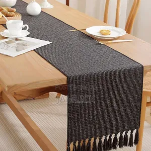 Black Modern Dining Table Runner 33×228cm - Av