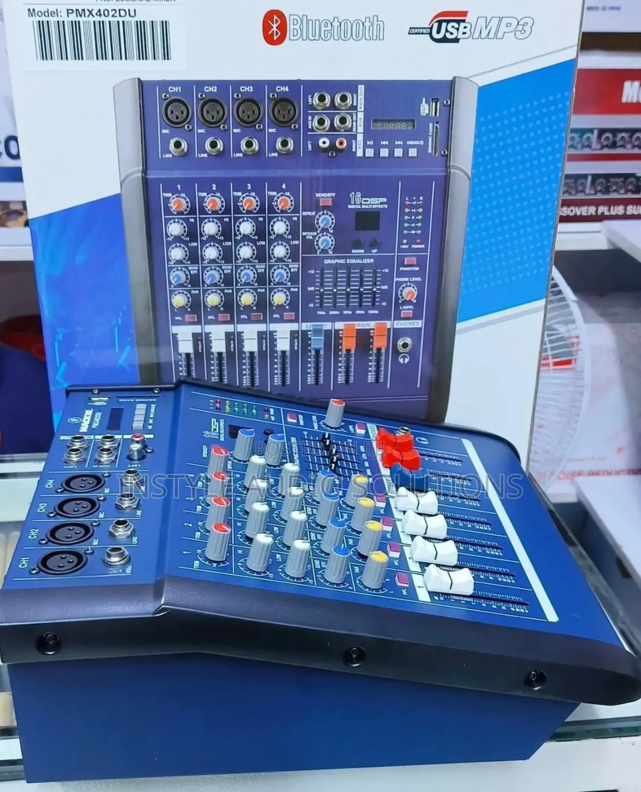 4 Channels Max Powered Mixer Usb and Bluetooth Enabled 500w Output
