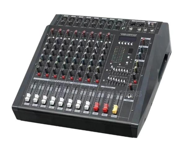 8 Channels Max Powered Mixer Usb and Bluetooth Enabled 1000w Output