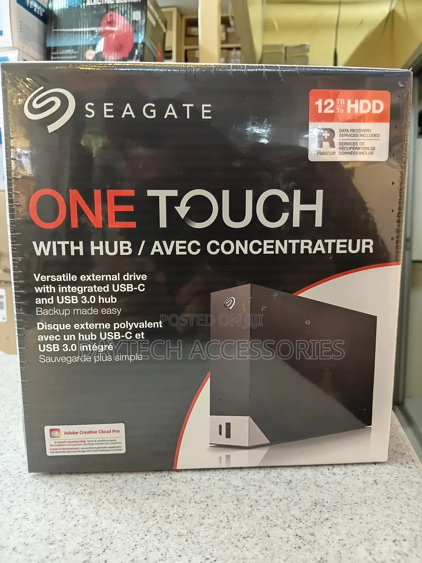 Seagate One Touch Hub With 12tb of Desktop External Hard Drive.