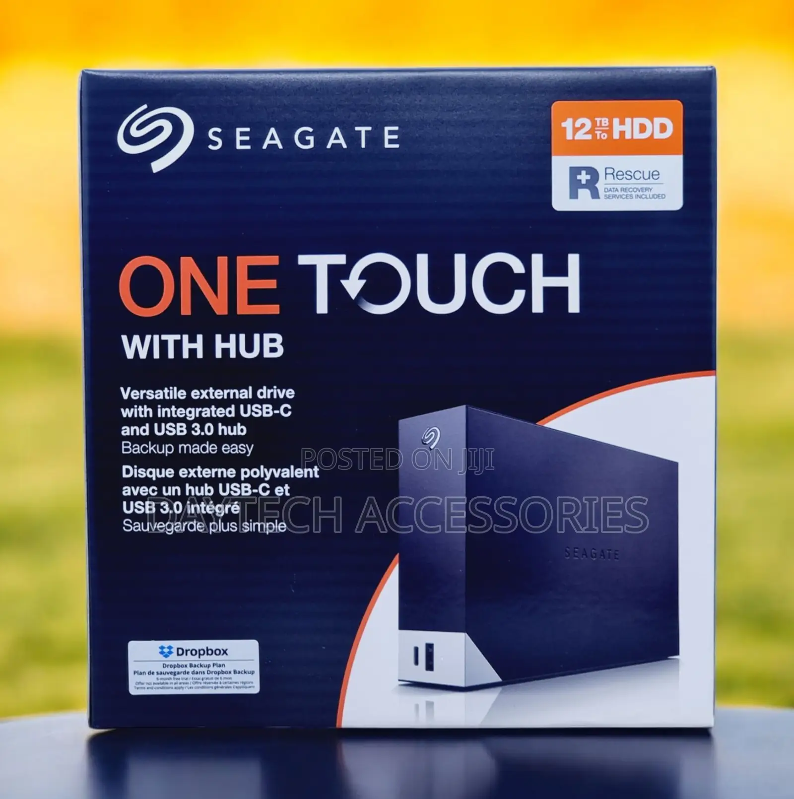 Seagate 12tb One Touch Desktop External Drive With Built-in Hub