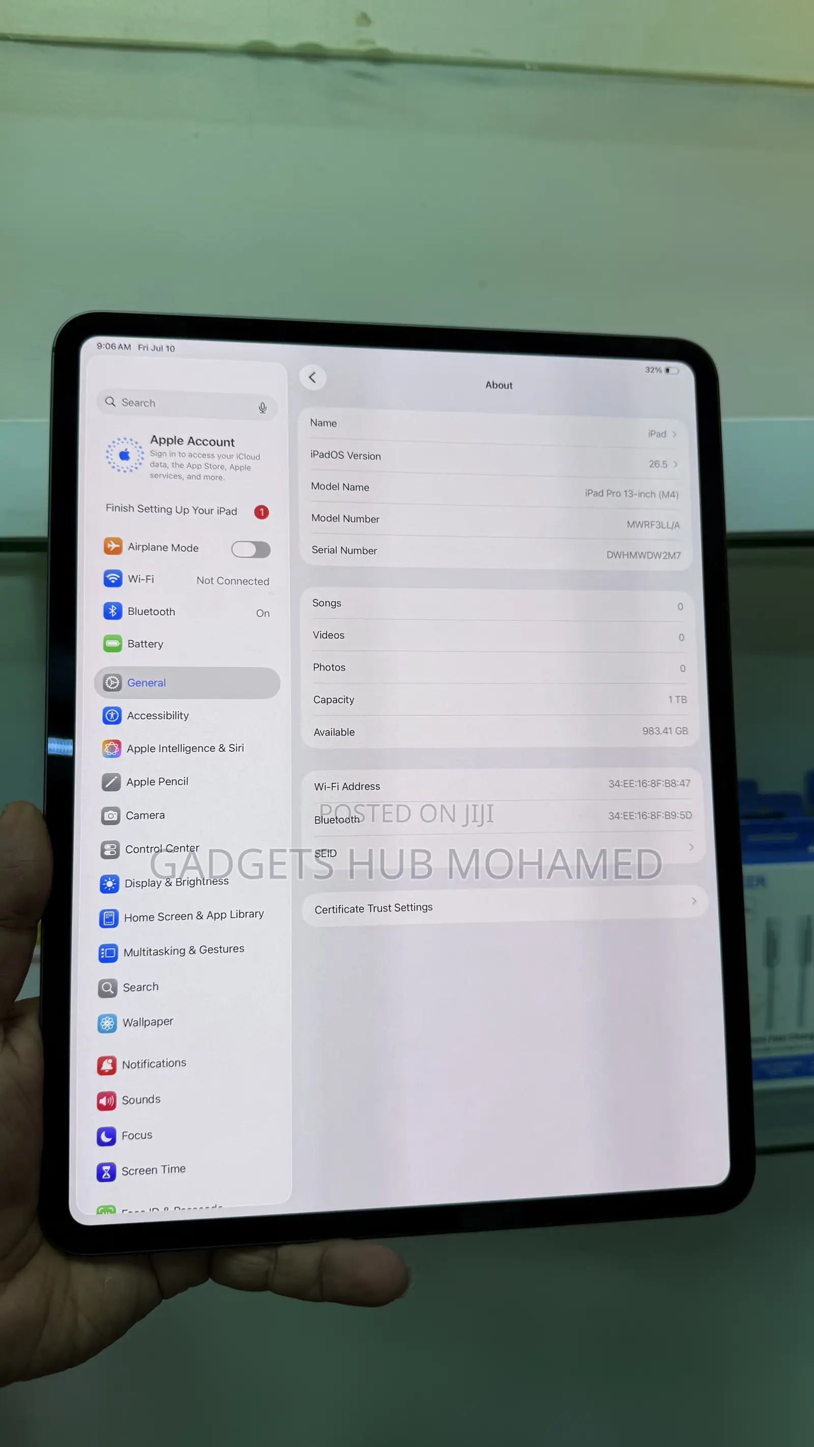 Apple iPad Pro 13 (2024) 1 TB Blue