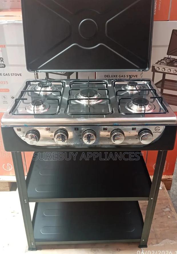 Eurochef 5 Burner Standing Cooker With Shelves