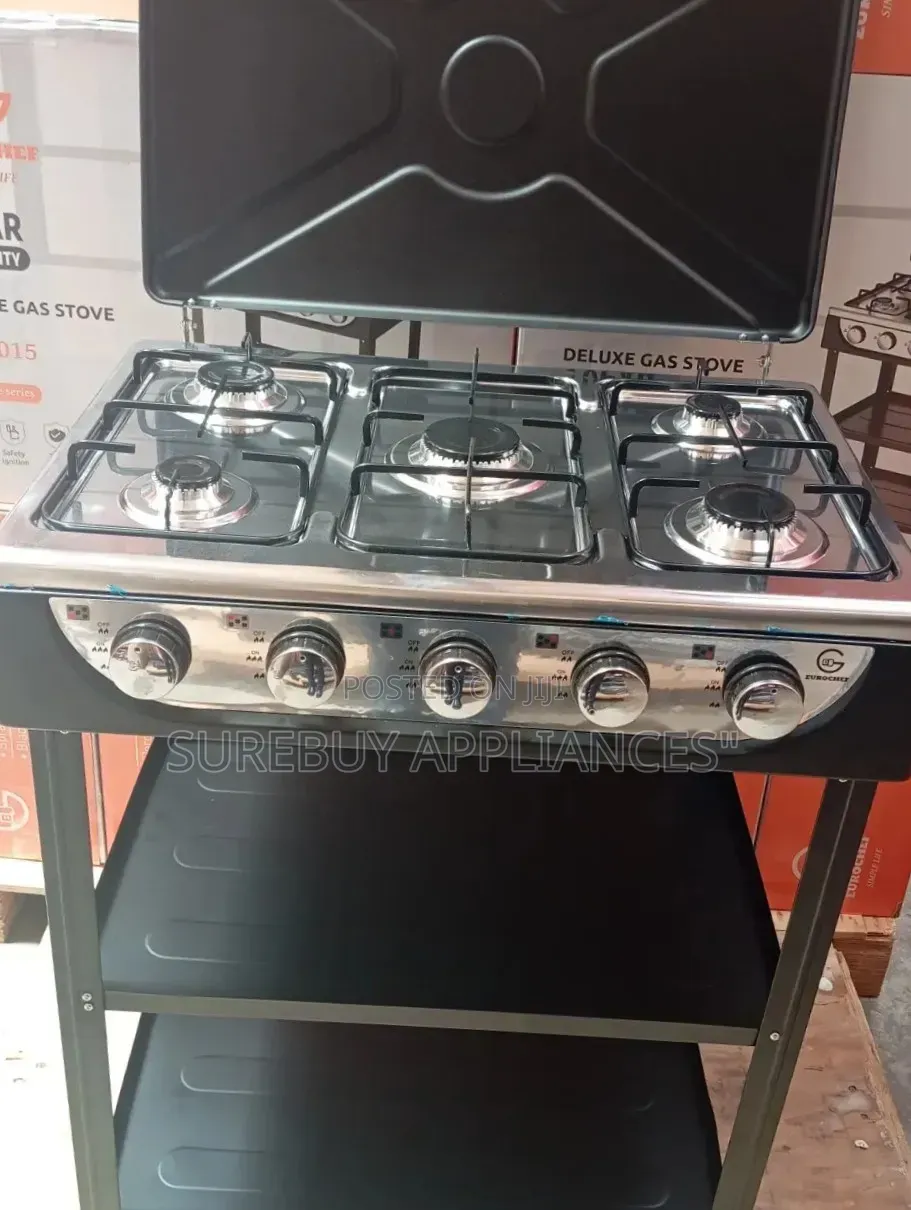 Eurochef 5 Burner Standing Cooker With Shelves