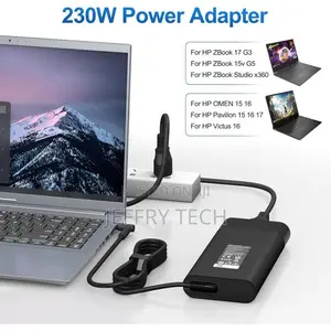 Hp Original 230w Smart Blue Tip 4.5mm Charger Compatible With Omen 15