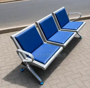 3 Seater Blue Waiting Bench Set