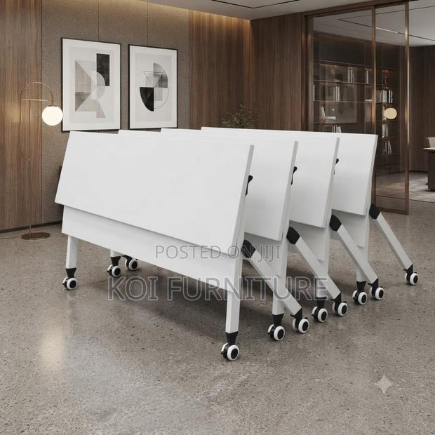 Office Desk; Foldable White Hall Meeting Table - thumbnail 4