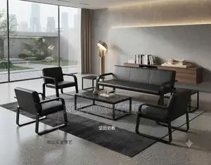 Office Sofa; Five Seaters Executive Leather Reception Sofa Set