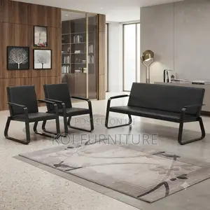 Office Sofa; Five Seaters Executive Leather Reception Sofa Set