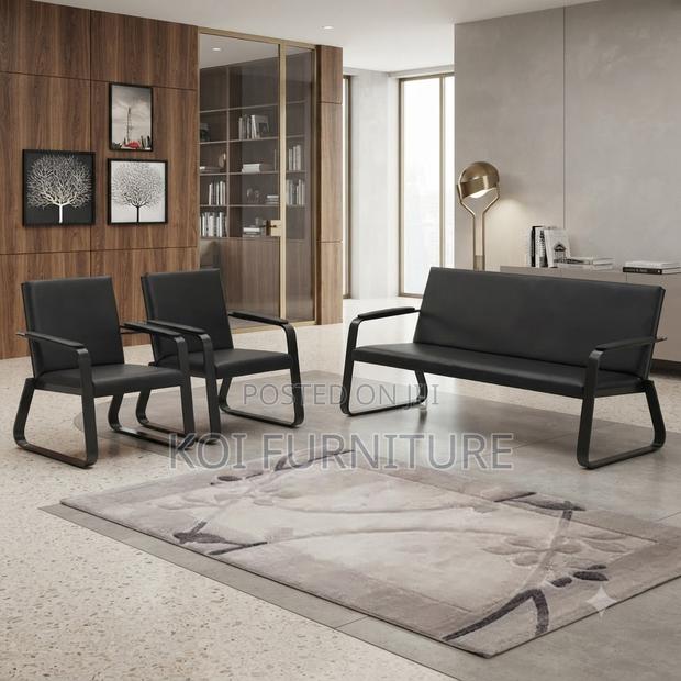 Office Sofa; Five Seaters Executive Leather Reception Sofa Set - thumbnail 3