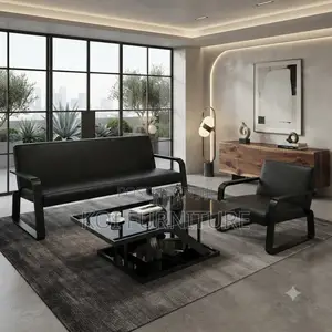 Office Sofa; Five Seaters Executive Leather Reception Sofa Set