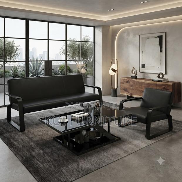 Office Sofa; Five Seaters Executive Leather Reception Sofa Set - thumbnail 4