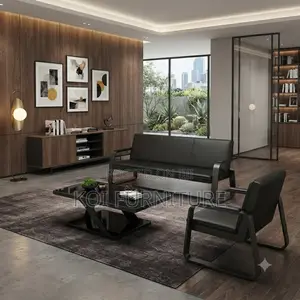 Office Sofa; Five Seaters Executive Leather Reception Sofa Set