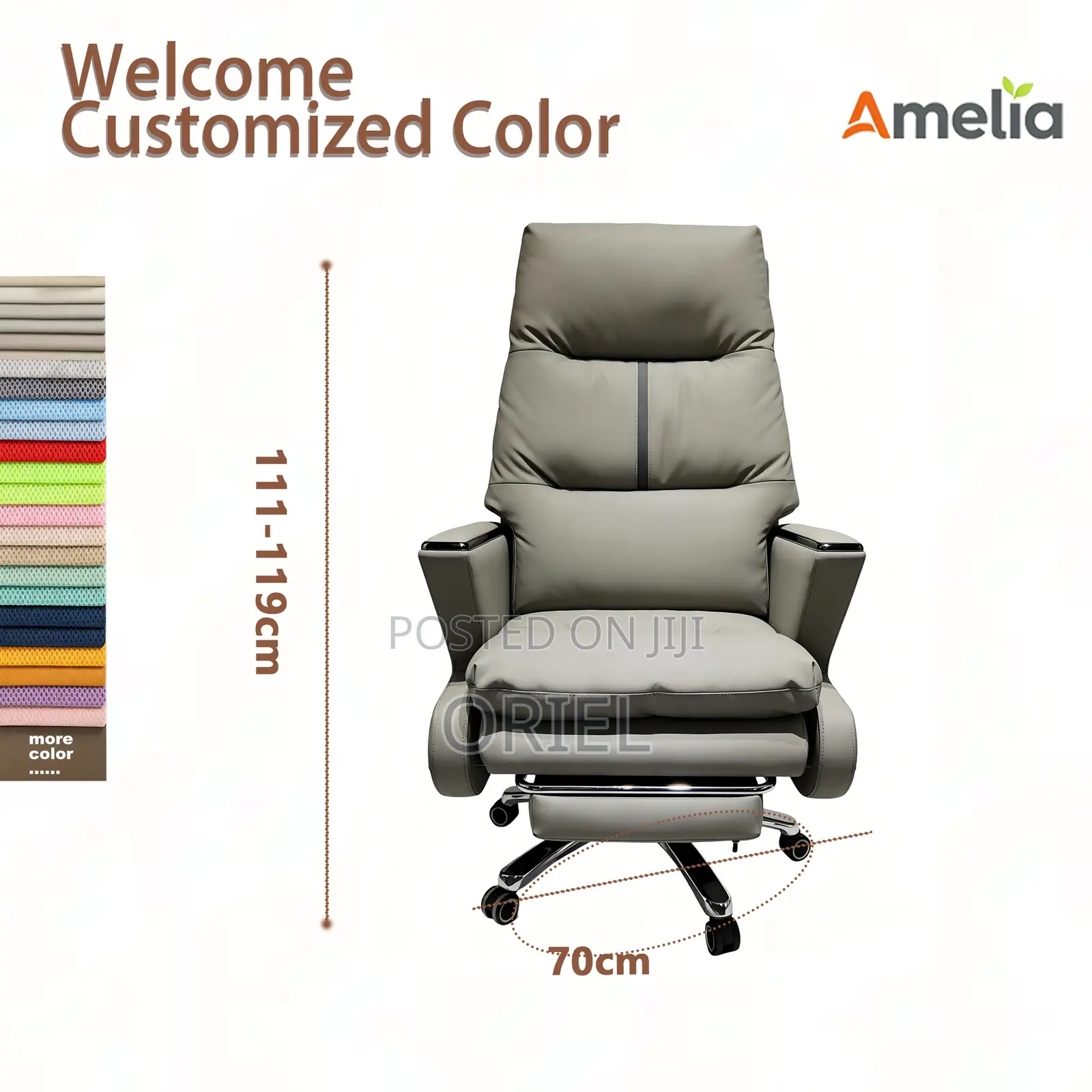 Office Chair : High-Back Ergonomic Design Reclining Chair