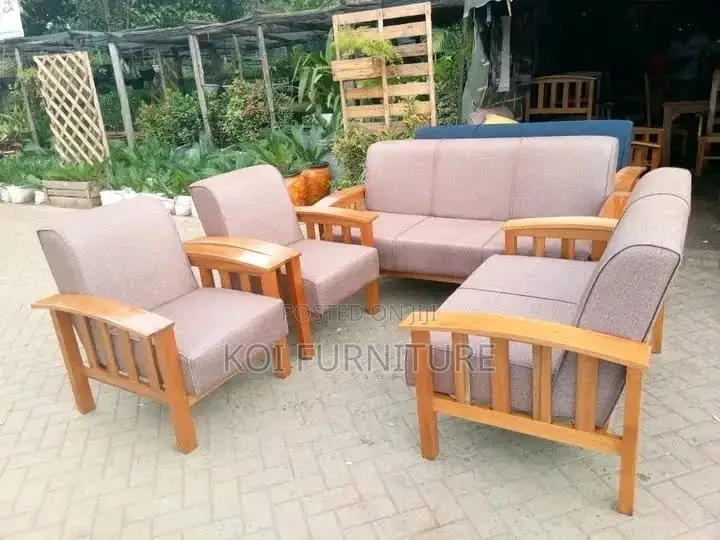 Sofa Set; Six Seaters Leather Cushioned Home Office Sofa Set