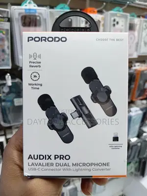 The Porodo Audix Pro Lavalier Dual Microphone.