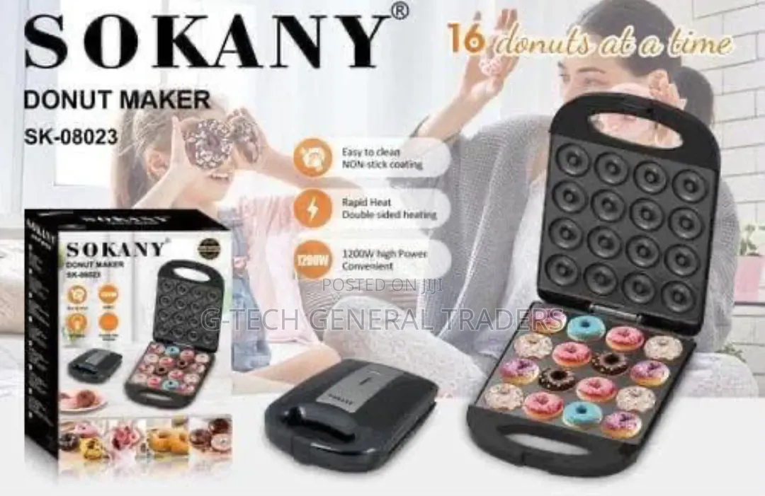 Sokany 16-Slots Nonstick Donut Making Machine