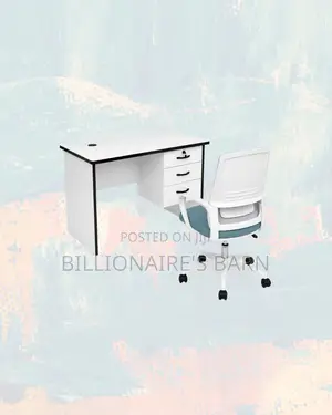 Practical 1m Desk and Mid-Back Ergonomic Mesh Chair for Tidy Working