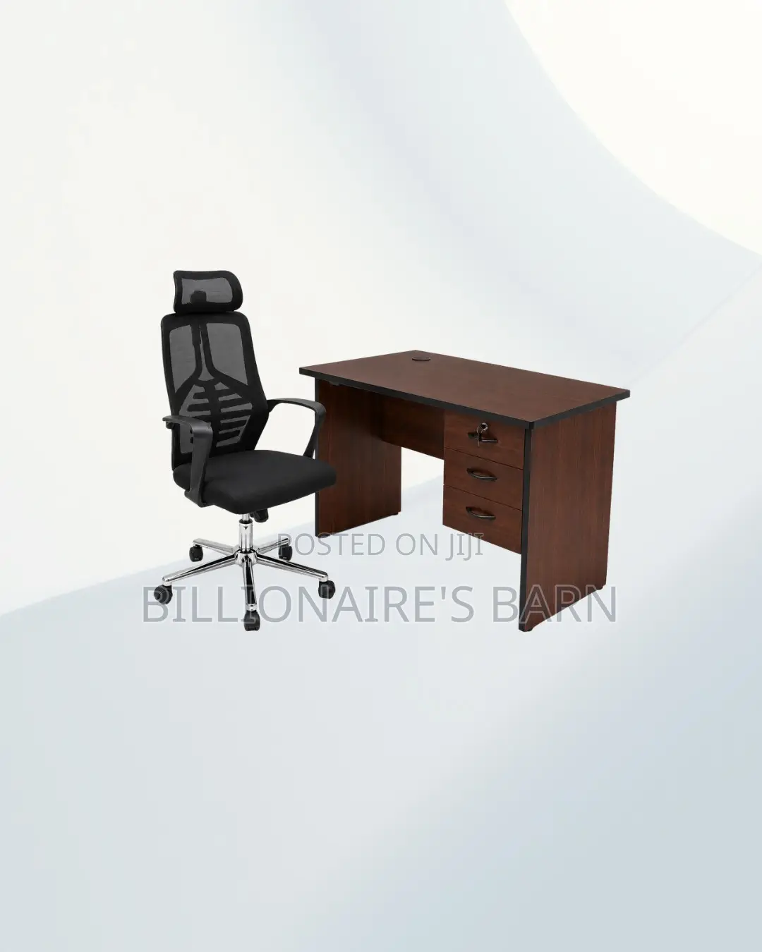 Practical 1m Desk and High-Back Ergonomic Mesh Chair, Study Sessions