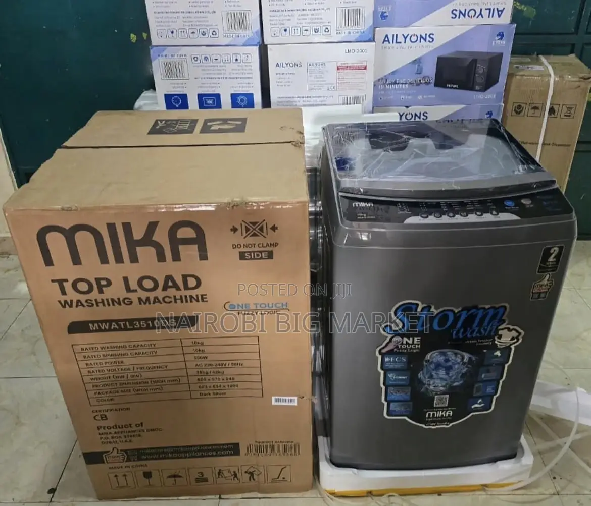 Mika Full Automatic 10kg Single Tub Top Load Washing Machine