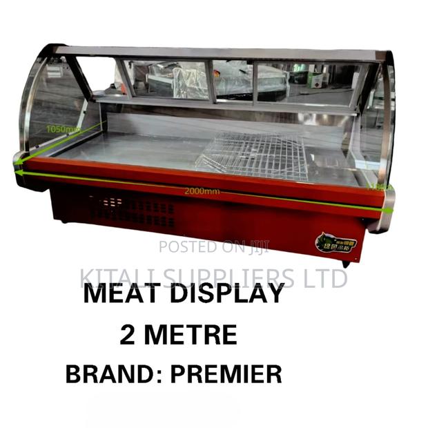 Premier 2-Metre Curved Glass Commercial Meat Display Counter –