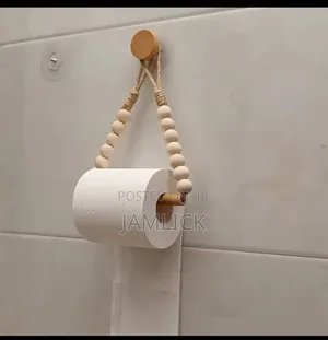 Hemp Rope Beaded Toilet Paper Holder –Zy